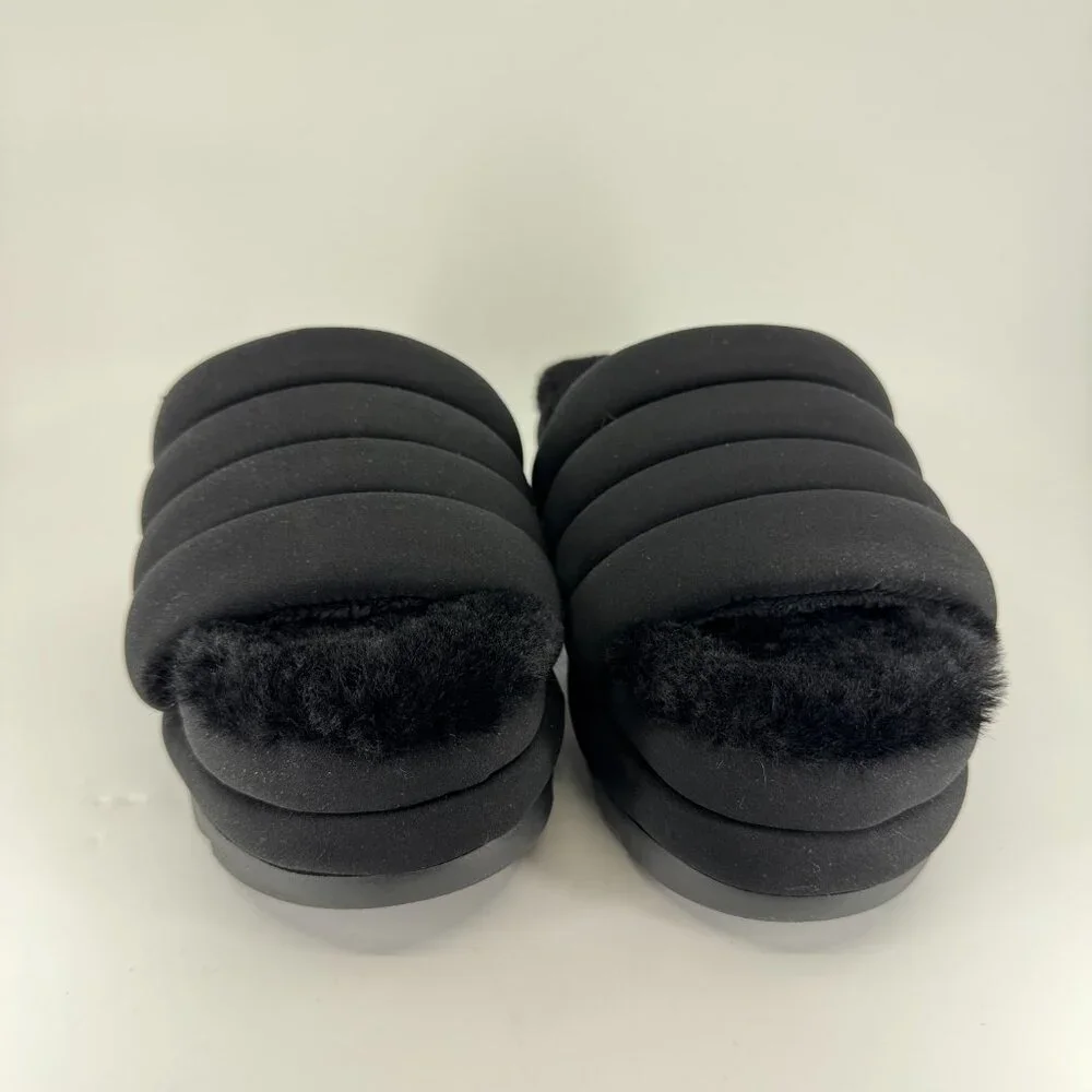 UGG Maxi Slide Platform Puffer Sandals -Black -Women’s US 7 Cozy
